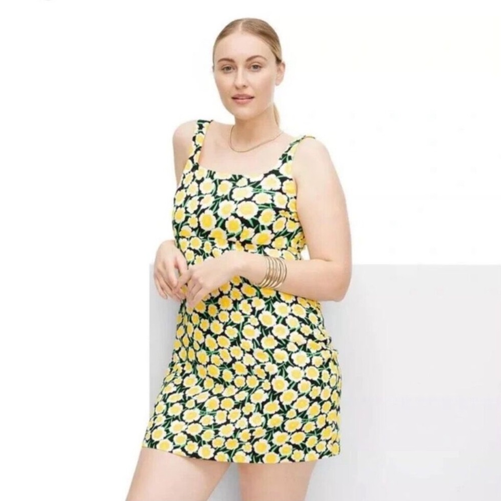 Diane Von Furstenberg Yellow and White Floral Mini Dress